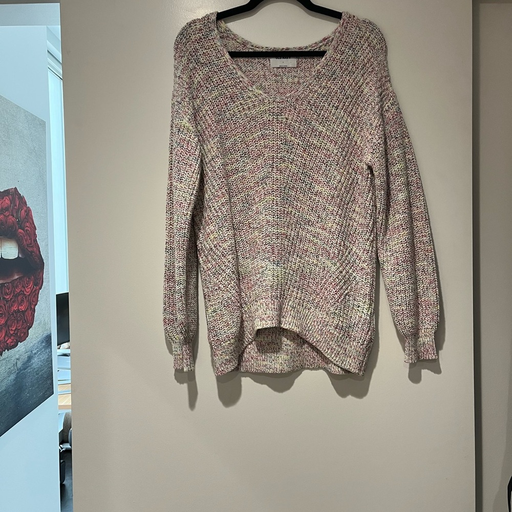 Colorful knit sweater
